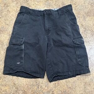 Vintage Y2k Oniell Cargo Shorts Size 34 Black Surf Beach Preppy